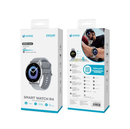 FitPro R4 Smartwatch 1,28 Zoll - Silber